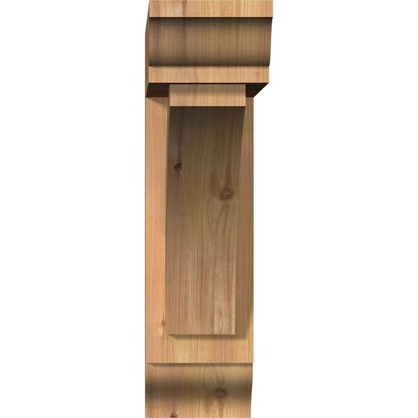 Thorton Traditional Smooth Bracket W/ Offset Brace, Western Red Cedar, 5 1/2W X 20D X 20H